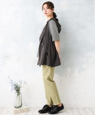 OLJFD11099 eur3(エウルキューブ) 【WEB先行販売】【大きいサイズ】フーディ―ジレ ダークグレー