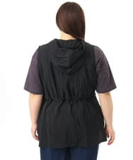 OLJFD11099 eur3(エウルキューブ) 【WEB先行販売】【大きいサイズ】フーディ―ジレ ブラック