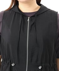 OLJFD11099 eur3(エウルキューブ) 【WEB先行販売】【大きいサイズ】フーディ―ジレ ブラック