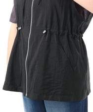 OLJFD11099 eur3(エウルキューブ) 【WEB先行販売】【大きいサイズ】フーディ―ジレ ブラック