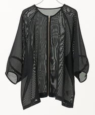 OLJGA06119 eur3(エウルキューブ) 【WEB先行販売】【大きいサイズ】コクーンスリーブメッシュジャケット ブラック(94)