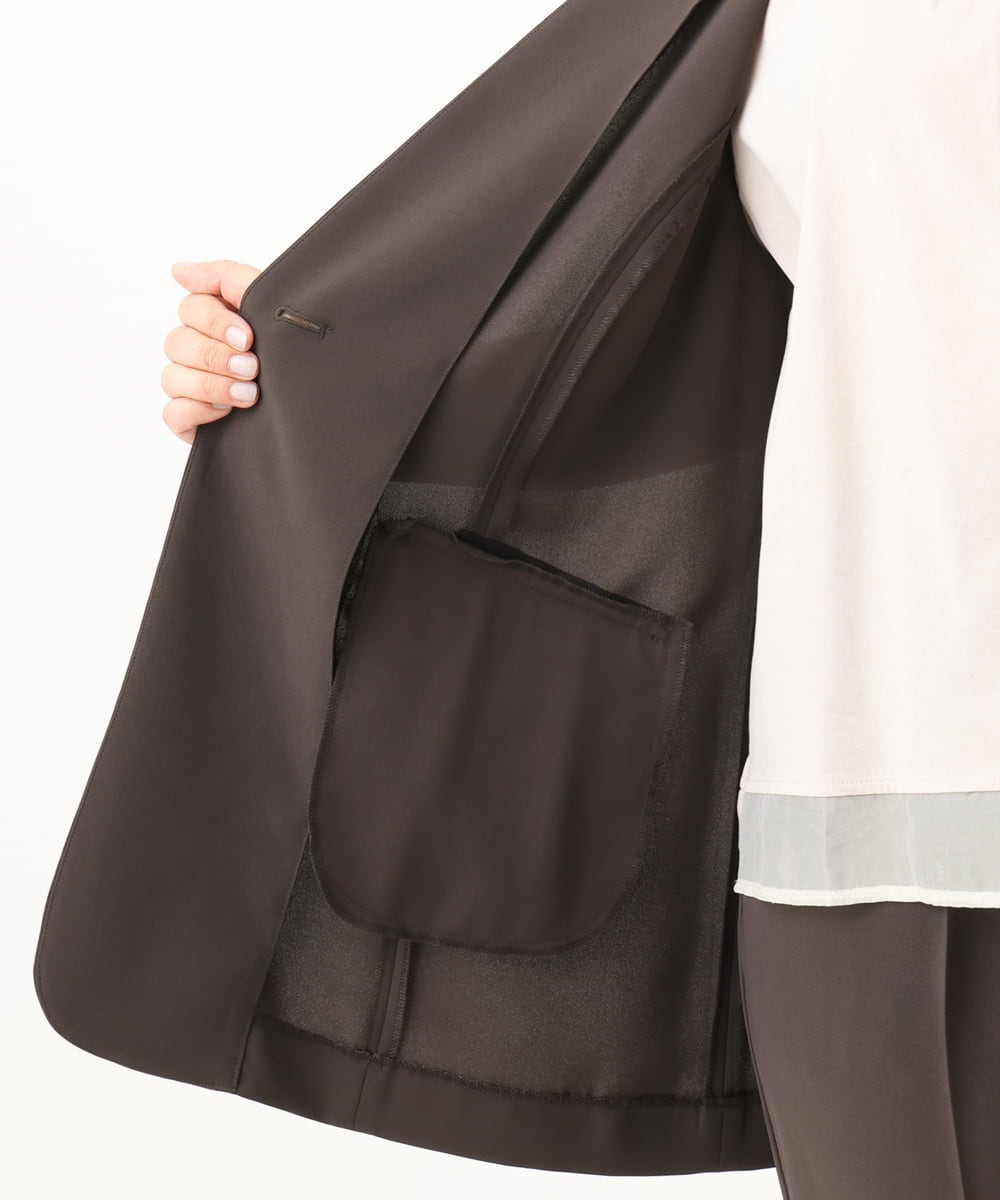 OLJGA09149 eur3(エウルキューブ) 【大きいサイズ/接触冷感】カノコVネックジレ ダークグレー(93)