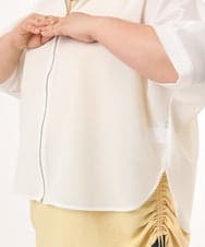 OLJGD12119 eur3(エウルキューブ) 【大きいサイズ】メッシュフーディ―ジャケット ホワイト