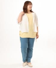 OLJGD12119 eur3(エウルキューブ) 【大きいサイズ】メッシュフーディ―ジャケット ホワイト