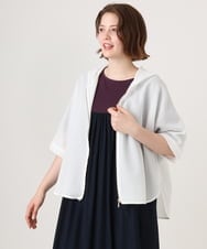 OLJGD12119 eur3(エウルキューブ) 【大きいサイズ】メッシュフーディ―ジャケット ホワイト