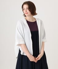 OLJGD12119 eur3(エウルキューブ) 【大きいサイズ】メッシュフーディ―ジャケット ホワイト
