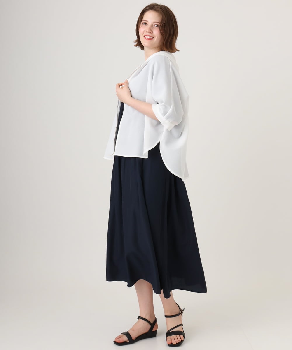 OLJGD12119 eur3(エウルキューブ) 【大きいサイズ】メッシュフーディ―ジャケット ホワイト