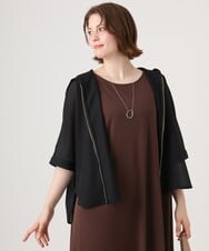 OLJGD12119 eur3(エウルキューブ) 【大きいサイズ】メッシュフーディ―ジャケット ブラック