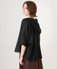 OLJGD12119 eur3(エウルキューブ) 【大きいサイズ】メッシュフーディ―ジャケット ブラック