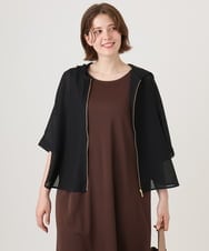 OLJGD12119 eur3(エウルキューブ) 【大きいサイズ】メッシュフーディ―ジャケット ブラック