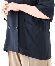 OLJHV09139 eur3(エウルキューブ) 【大きいサイズ】半袖ジャケット ネイビー(57)