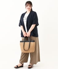 OLJHV09139 eur3(エウルキューブ) 【大きいサイズ】半袖ジャケット ネイビー(57)