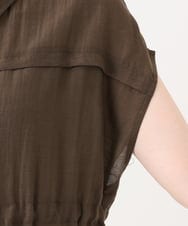 OLJID14109 eur3(エウルキューブ) 【WEB先行販売】【大きいサイズ】サファリ風ジャケット ダークブラウン