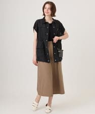 OLJID14109 eur3(エウルキューブ) 【WEB先行販売】【大きいサイズ】サファリ風ジャケット ブラック