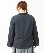 OLJIV10169 eur3(エウルキューブ) 【大きいサイズ】チェックシアージャケット ネイビー(57)