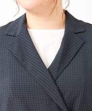 OLJIV10169 eur3(エウルキューブ) 【大きいサイズ】チェックシアージャケット ネイビー(57)