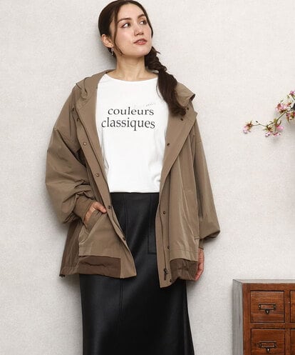 OLJKA01189 eur3 【WEB先行販売】【大きいサイズ】バイカラーフーディーブルゾン