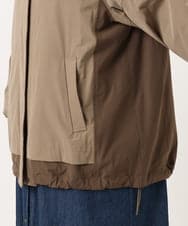 OLJKA01189 eur3(エウルキューブ) 【WEB先行販売】【大きいサイズ】バイカラーフーディーブルゾン ベージュ(82)