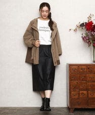 OLJKA01189 eur3(エウルキューブ) 【WEB先行販売】【大きいサイズ】バイカラーフーディーブルゾン ベージュ(82)