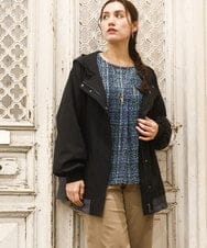 OLJKA01189 eur3(エウルキューブ) 【WEB先行販売】【大きいサイズ】バイカラーフーディーブルゾン ブラック(94)