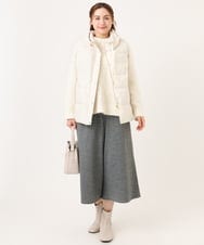 OLJKA02239 eur3(エウルキューブ) 【大きいサイズ】フーディー風ダウンベスト アイボリー(80)