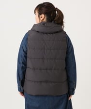 OLJKA02239 eur3(エウルキューブ) 【WEB先行販売】【大きいサイズ】フーディー風ダウンベスト ダークグレー(93)