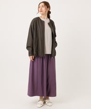 OLJKA04179 その他 【予約】【大きいサイズ】フェイクレザーノーカラージャケット ダークブラウン(87)
