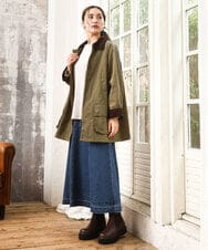 OLJKA05199 eur3(エウルキューブ) 【大きいサイズ】ステンカラーワークジャケット カーキ(36)