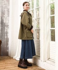 OLJKA05199 eur3(エウルキューブ) 【大きいサイズ】ステンカラーワークジャケット カーキ(36)