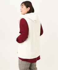 OLJKD01139 eur3(エウルキューブ) 【WEB先行販売】【大きいサイズ】リバーシブルベスト アイボリー
