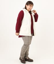 OLJKD01139 eur3(エウルキューブ) 【WEB先行販売】【大きいサイズ】リバーシブルベスト アイボリー