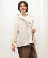 OLJKD01139 eur3(エウルキューブ) 【WEB先行販売】【大きいサイズ】リバーシブルベスト アイボリー