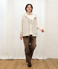 OLJKD01139 eur3(エウルキューブ) 【WEB先行販売】【大きいサイズ】リバーシブルベスト アイボリー
