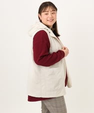 OLJKD01139 eur3(エウルキューブ) 【WEB先行販売】【大きいサイズ】リバーシブルベスト アイボリー