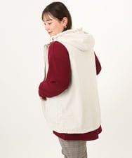 OLJKD01139 eur3(エウルキューブ) 【WEB先行販売】【大きいサイズ】リバーシブルベスト アイボリー