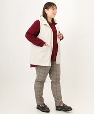 OLJKD01139 eur3(エウルキューブ) 【WEB先行販売】【大きいサイズ】リバーシブルベスト アイボリー