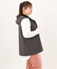 OLJKD01139 eur3(エウルキューブ) 【WEB先行販売】【大きいサイズ】リバーシブルベスト ブラック