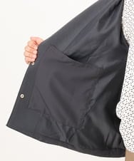 OLJKD02149 eur3(エウルキューブ) 【大きいサイズ】ノーカラーキルトコンビジャケット ダークグレー