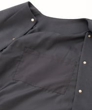 OLJKD02149 eur3(エウルキューブ) 【大きいサイズ】ノーカラーキルトコンビジャケット ダークグレー