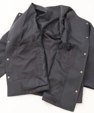 OLJKD02149 eur3(エウルキューブ) 【大きいサイズ】ノーカラーキルトコンビジャケット ダークグレー