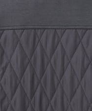 OLJKD02149 eur3(エウルキューブ) 【大きいサイズ】ノーカラーキルトコンビジャケット ダークグレー