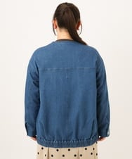 OLJKD06189 eur3(エウルキューブ) 【WEB先行販売】【大きいサイズ】デニムブルゾン ブルー