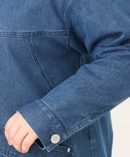 OLJKD06189 eur3(エウルキューブ) 【WEB先行販売】【大きいサイズ】デニムブルゾン ブルー