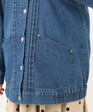 OLJKD06189 eur3(エウルキューブ) 【WEB先行販売】【大きいサイズ】デニムブルゾン ブルー