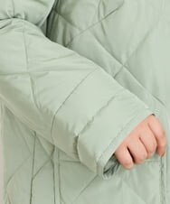 OLJKP03160 eur3(エウルキューブ) 【大きいサイズ】ライトダウンロングコート ライトグリーン(30)