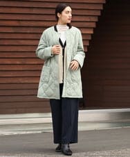 OLJKP03160 eur3(エウルキューブ) 【大きいサイズ】ライトダウンロングコート ライトグリーン(30)