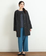 OLJKP03160 eur3(エウルキューブ) 【大きいサイズ】ライトダウンロングコート ブラック(94)