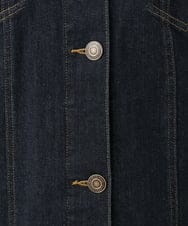 OLJKV08169 eur3(エウルキューブ) 【大きいサイズ】ノーカラーデニムジャケット ネイビー(57)