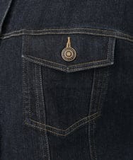 OLJKV08169 eur3(エウルキューブ) 【大きいサイズ】ノーカラーデニムジャケット ネイビー(57)