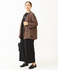 OLJKV11149 eur3(エウルキューブ) 【大きいサイズ】シアージャケット ブラウン(87)